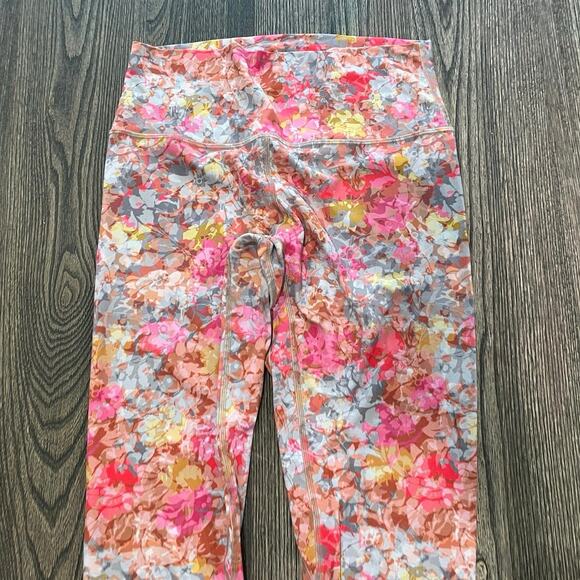 Lululemon Align Legging Pants High Rise 25" Inflorescence Floral Pink Size 4 - Picture 3 of 7
